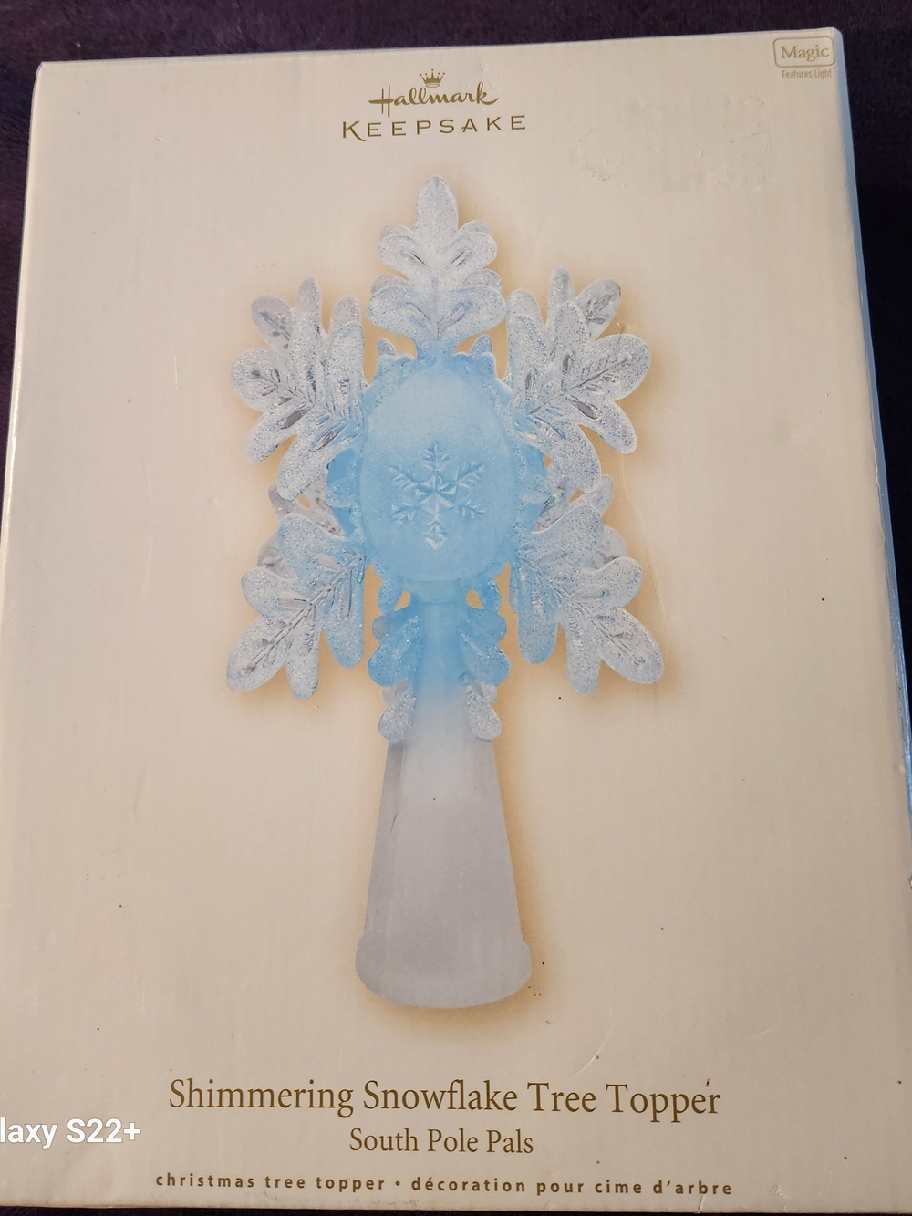 Hallmark 2007 Keepsake Shimmering Snowflake Tree Topper South Pole Pals - NIB